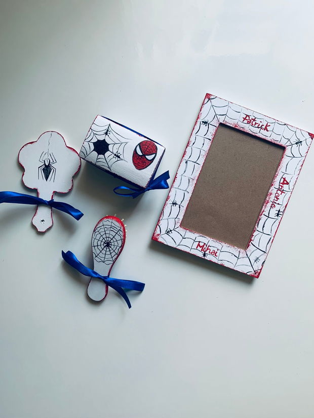 Set Moț tematică Spiderman băieți personalizat