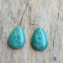 Cabochon amazonit rusesc, 25x18 mm (2 buc)
