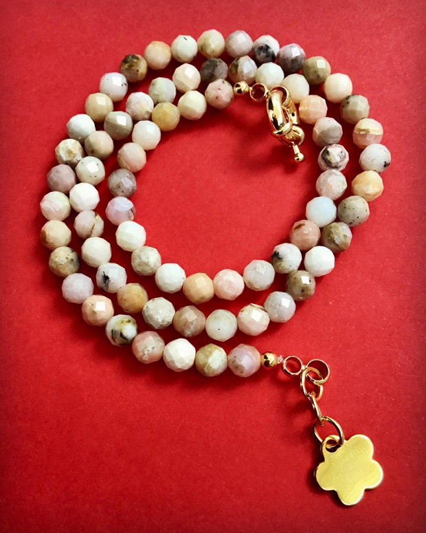 Colier CHOKER opal roz