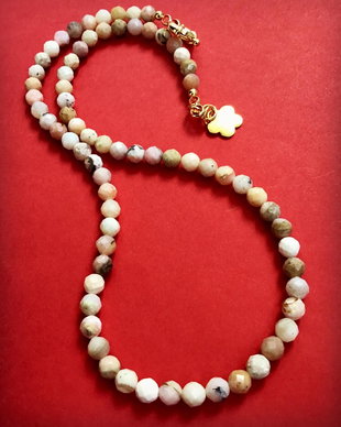 Colier CHOKER opal roz
