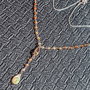 Colier argint opal de foc etiopian hessonit citrin conector lant argint ombre gradient degrade minimalist boho chic trendy - Transport gratuit