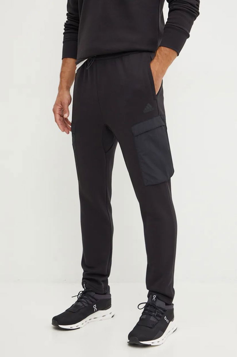 adidas pantaloni de trening City Escape culoarea negru, neted, IY1486