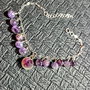 Bratara argint ametist charms floare lant argint boho chic trendy - Transport gratuit