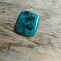 Cabochon azurit in crisocola, 19x18x4.5 mm