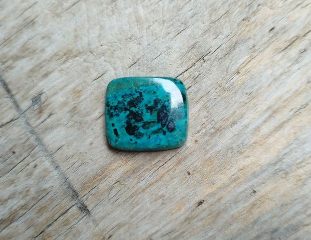 Cabochon azurit in crisocola, 19x18x4.5 mm