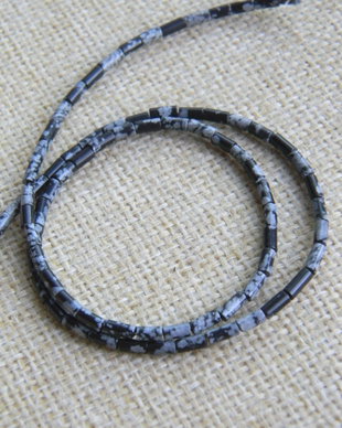Snowflake obsidian 5x2 mm (PGA 2)