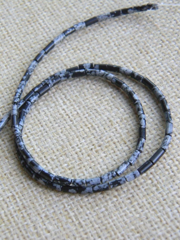 Snowflake obsidian 5x2 mm (PGA 2)