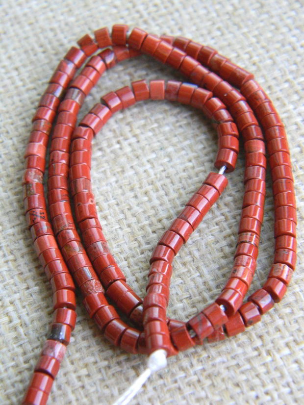 Jasp rosu rondele 3,5x2 mm (F49)