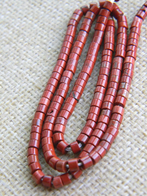 Jasp rosu rondele 3,5x2 mm (F49)