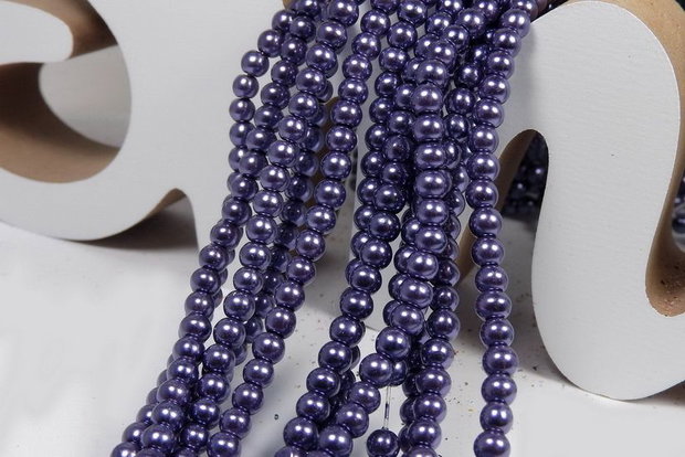 Perle din sticla, 4 mm, mov-59