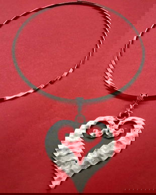 Pandantiv inima zamac argintat