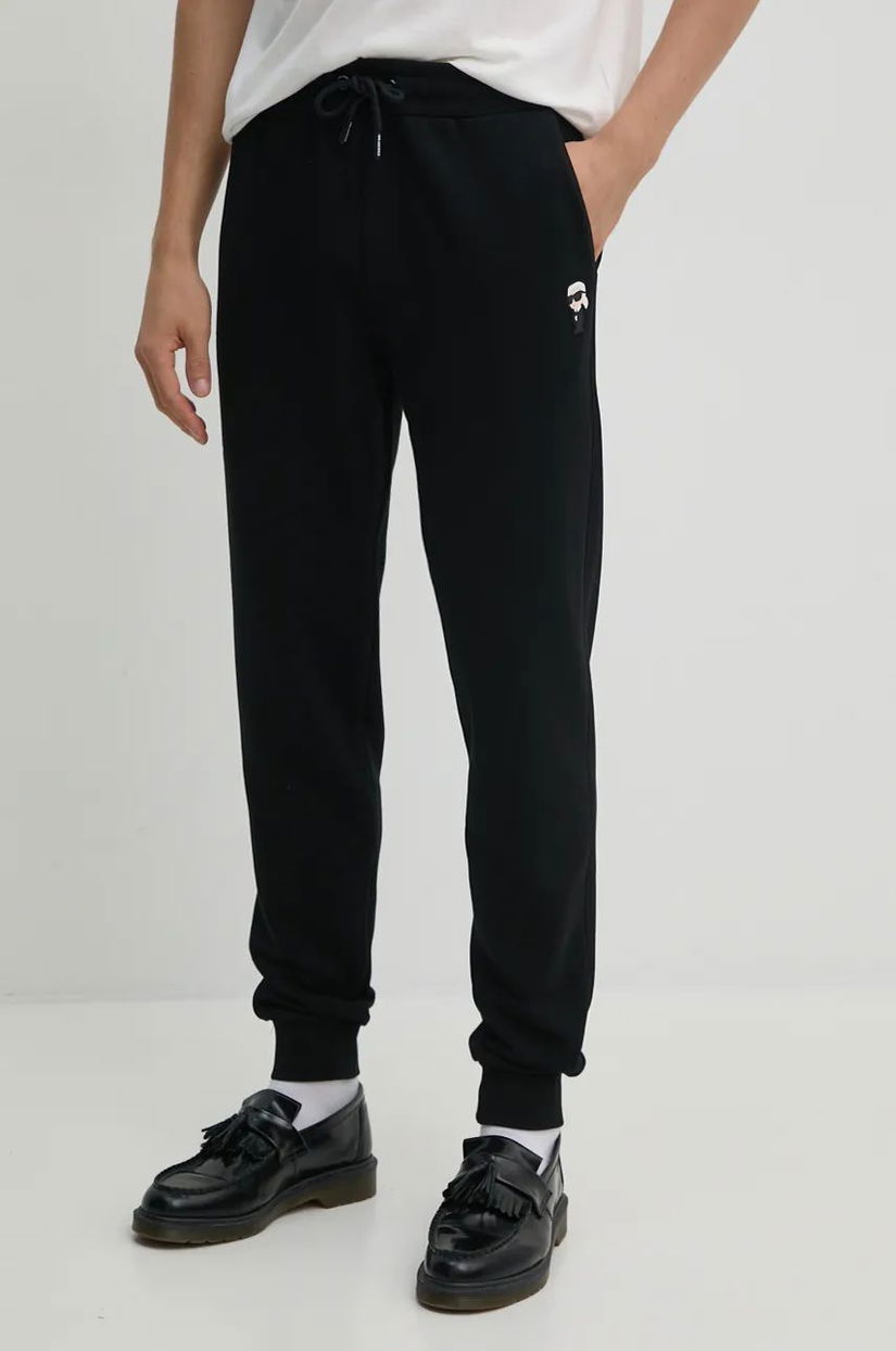 Karl Lagerfeld pantaloni de trening culoarea negru, cu imprimeu, 544910.705038