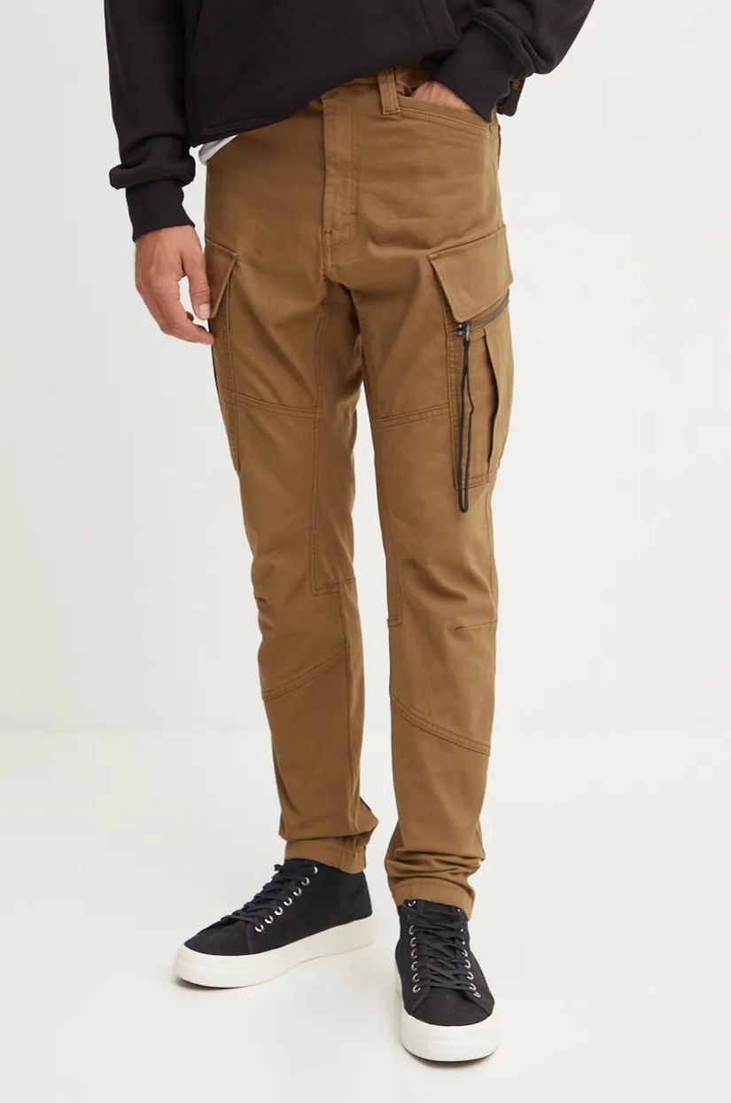 G-Star Raw pantaloni barbati, culoarea maro, cu fason cargo, D24307-D504