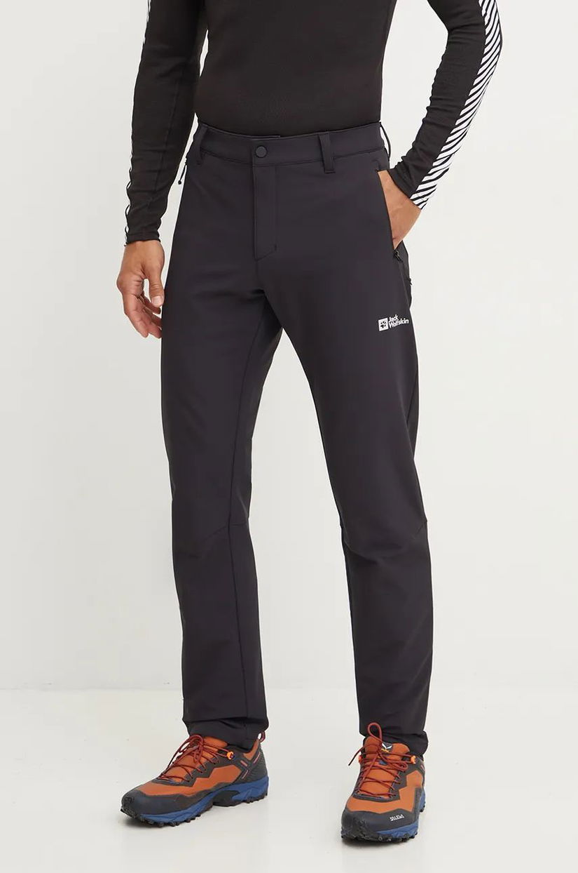 Jack Wolfskin pantaloni de exterior Activate Thermic culoarea negru, A61881