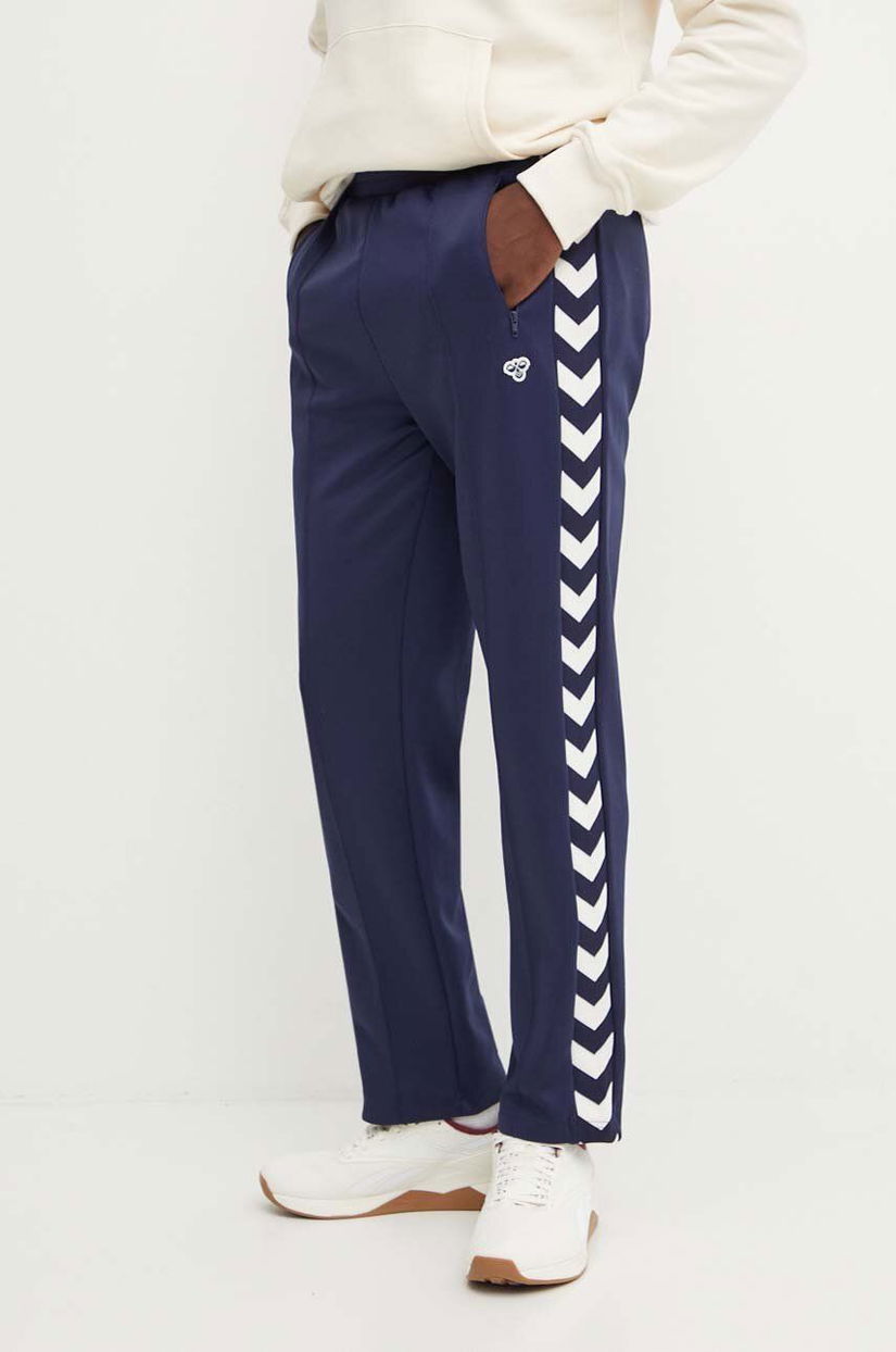 Hummel pantaloni de trening culoarea albastru marin, modelator, 225252