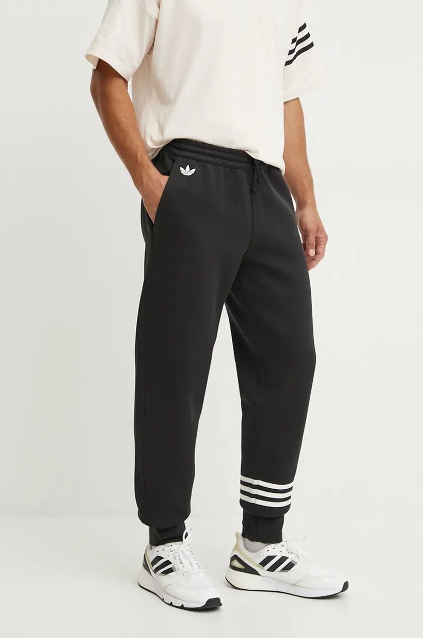 adidas Originals pantaloni de trening Neuclassics Pant culoarea negru, cu imprimeu, IW0973