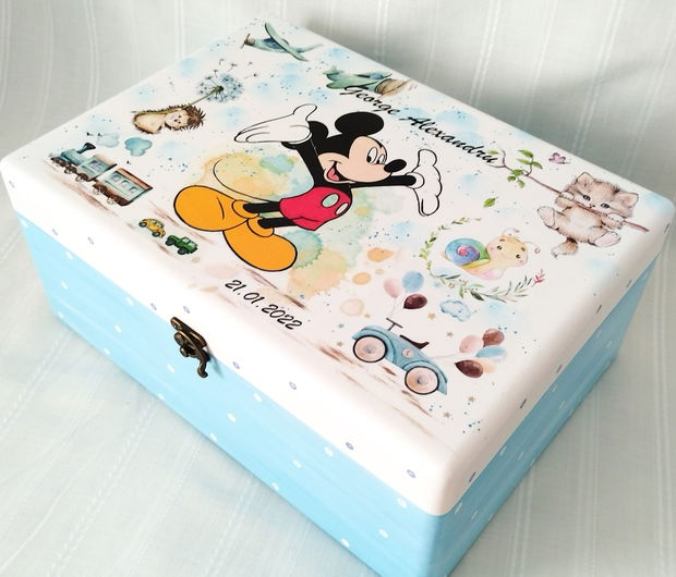 Cutie de amintiri, trusou botez, Mickey