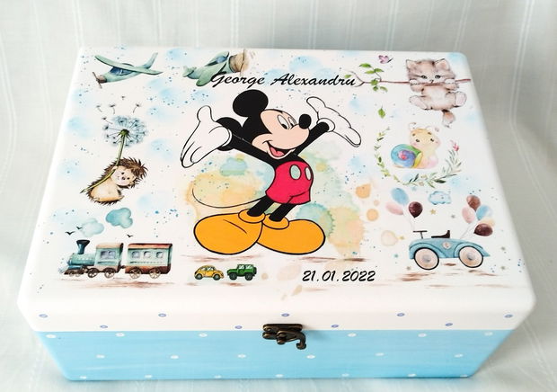 Cutie de amintiri, trusou botez, Mickey