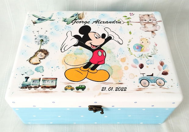 Cutie de amintiri, trusou botez, Mickey