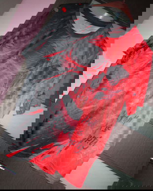 tricou simpatic negru/rosu M