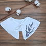 Guler pictat cu lavanda/ guler decorativ/guler alb