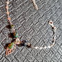 Bratara argint opal de foc etiopian negru charm brioleta frunza lant argint minimalista boho chic trendy cadou - Transport gratuit