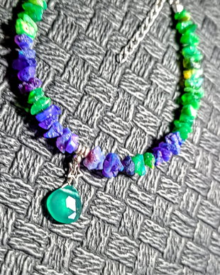 Bratara argint opal de foc etiopian brut onix verde charm stea argint minimalist boho chic trendy - Transport gratuit