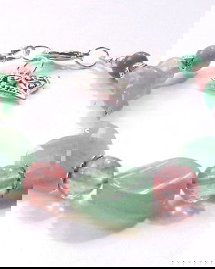 Bratara  aventurin si cuart roz