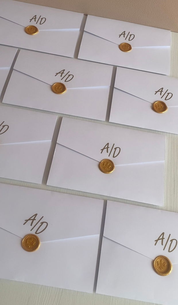 Invitatie Nunta cu sigiliu si initiale personalizate