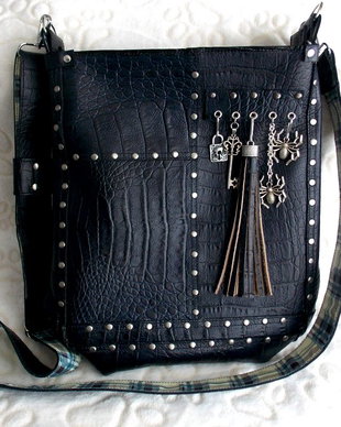 Geanta piele naturala*Love Crocodile*Crossbody bag*Rock Love