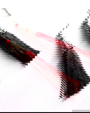 cercei ciucuri matase si cristale 46498