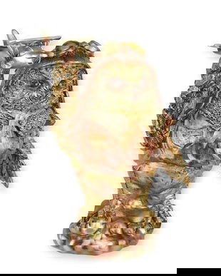 Bufnita pilot-statueta Steampunk din rasini