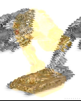 Gorila pe tanc-statueta Steampunk din rasini