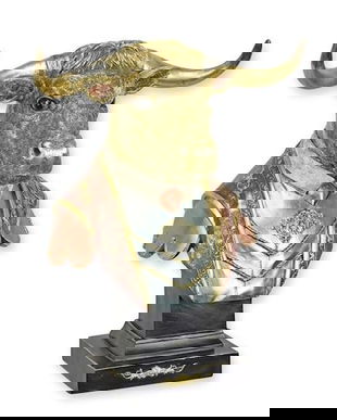 Bust taur-statueta Steampunk din rasini