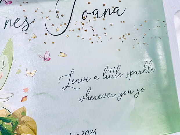 Set aniversar personalizat 1 anisor - Tinkerbell - Tavita turta si accesorii