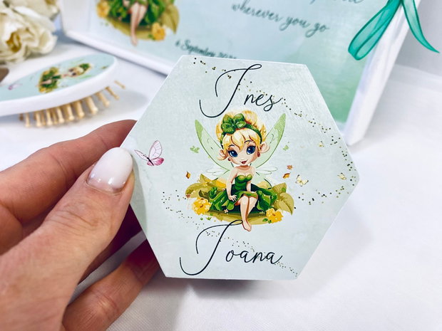 Set aniversar personalizat 1 anisor - Tinkerbell - Tavita turta si accesorii