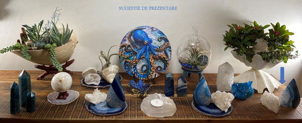 Cristal Cuart/Agat - set decor pietre semipretioase