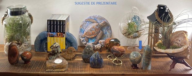 Onix Albastru - set decorativ pietre semipretioase