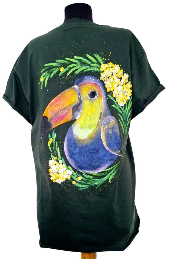 Tricou pictat L "Tucan"