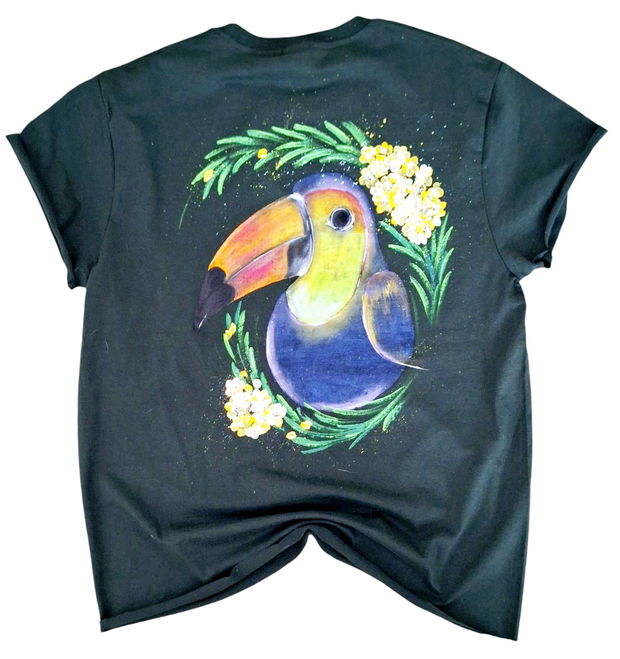 Tricou pictat L "Tucan"