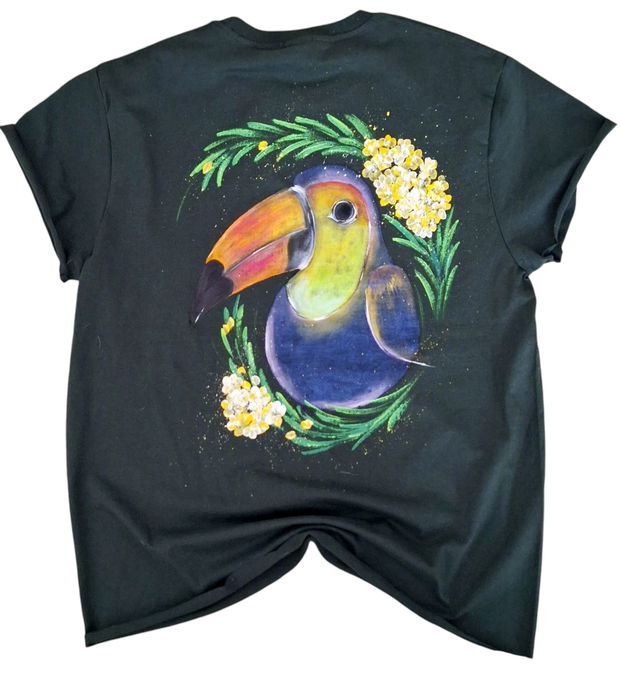 Tricou pictat L "Tucan"