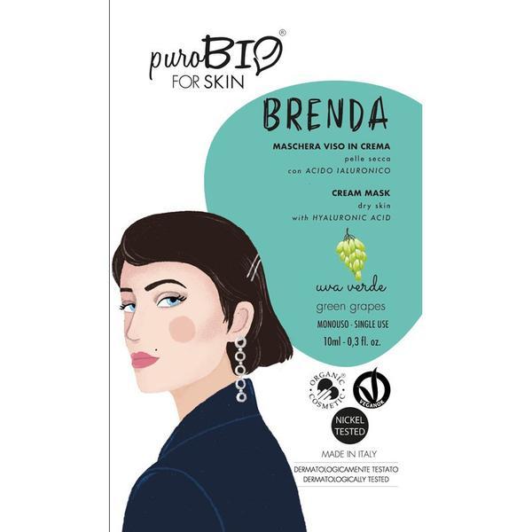 SHORT LIFE - Masca Crema Tratament cu Struguri Verzi pentru Ten Uscat Brenda PuroBio Cosmetics, 10ml