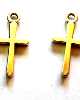 Charm metalic cruciulita argintiu