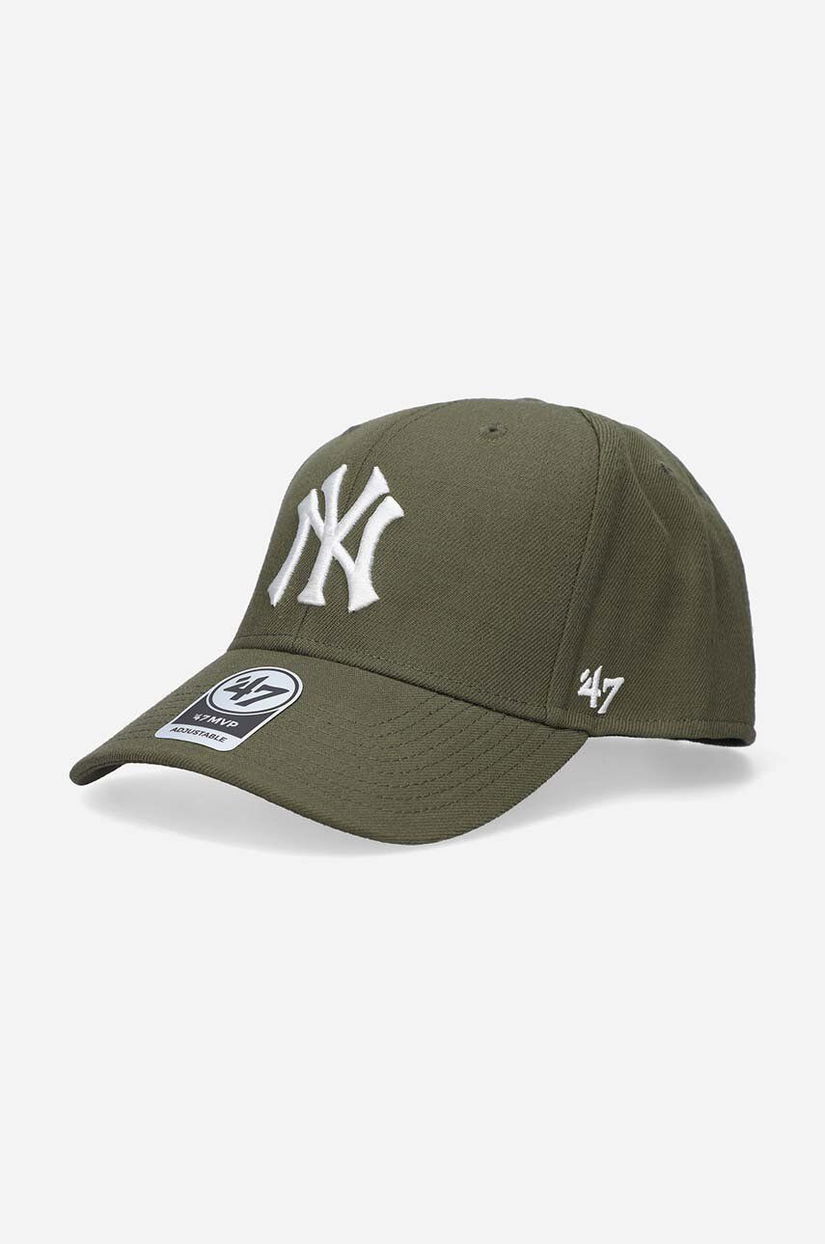 47brand sapca New York Yankees culoarea verde, cu imprimeu