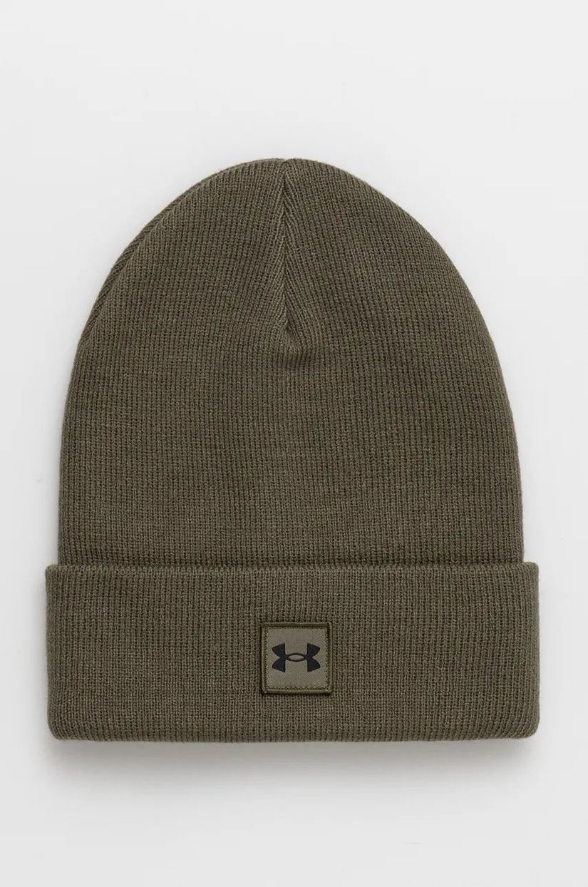 Under Armour caciula culoarea verde, din tricot gros