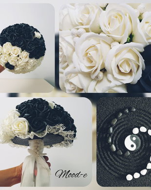 Buchet mireasă Yin Yang
