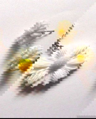 set cu margarete albe din rasina 46612