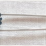 BROSA-RHINESTONE ALBASTRU SI FLORICELE