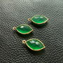 Pandativ agat  in montura aurie 22x11.5~12 mm - 1 buc