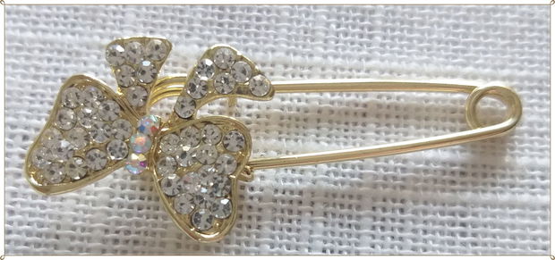 BROSA- FUNDITA AURIE CU RHINESTONE STRAVEZIU